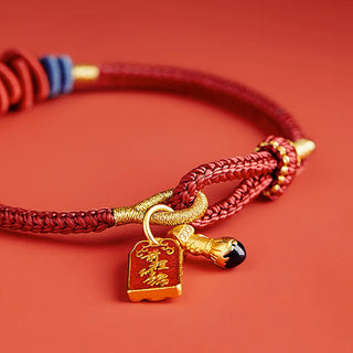 Buddha Gift 925 Sterling Silver Koi Fish Charm Wealth Success Braided Bracelet