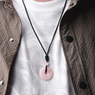 Buddha Gift Lucky Coin Pendant Healing Crystal Gemstone Necklace