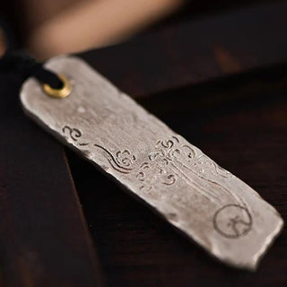 Buddha Gift Making A Fortune Chinese Character Copper Coin Wealth Necklace Pendant