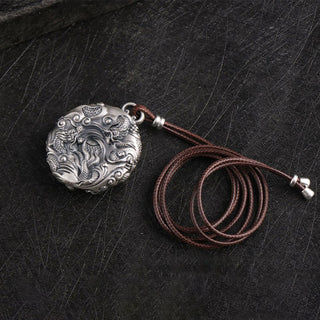 Buddha Gift 999 Sterling Silver Nine Dragons Playing With A Pearl Luck Protection Necklace Pendant