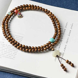 Buddha Gift Tibetan Rosewood Protection Calm Bracelet Mala