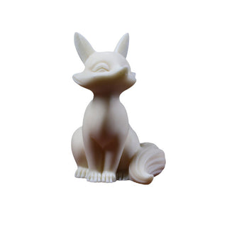 Buddha Gift Mini Nine Tailed Fox Ivory Fruit Protection Home Decoration