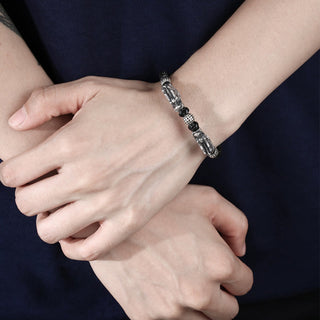 Buddha Gift 999 Sterling Silver Double Dragon Luck Handmade Braided Bracelet