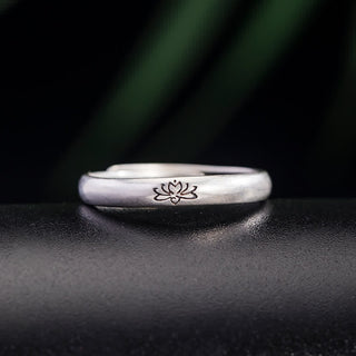 Buddha Gift 925 Sterling Silver Lotus Flower Enlightenment Ring
