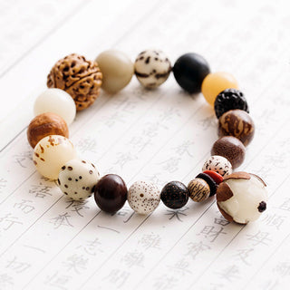 Buddha Gift Bodhi Seed Lotus Wisdom Peace Wrist Mala Bracelet