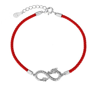 Buddha Gift Year Of The Dragon 999 Sterling Silver Endless Knot Luck Protection Bracelet