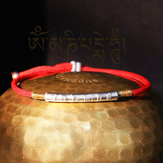 Buddha Gift Tibetan Buddhist Handmade Mani Mantra Lucky Red String Bracelet