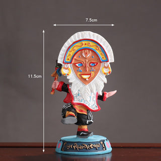 Buddha Gift Tibetan Opera Face Mask Puppet Home Office Car Decoration Ornament