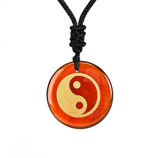 Buddha Gift Various Crystal Amethyst Tiger Eye Green Aventurine Yin Yang Spiritual Necklace Pendant