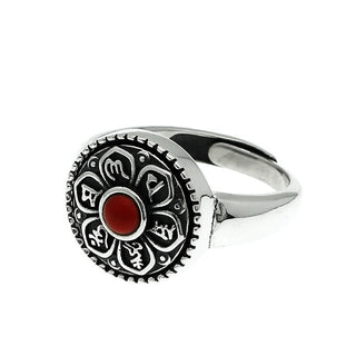 Buddha Gift Tibetan Om Mani Padme Hum Peace Rotatable Ring