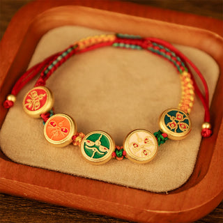Buddha Gift Tibetan Five God Of Wealth Colorful Rope Braided Luck Bracelet