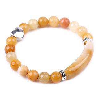 Buddha Gift Natural Crystal Beads Unisex Heart Bracelet