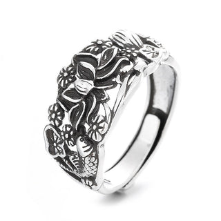 Buddha Gift Lotus Symbol Koi Fish Enlightenment Ring