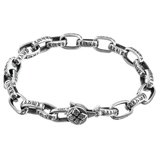 Buddha Gift 925 Sterling Silver Six True Words Wisdom Calm Bracelet