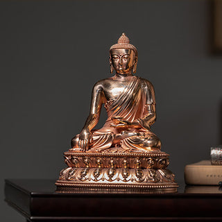 Buddha Gift Gautama Shakyamuni Buddha Figurine Serenity Copper Statue Home Decoration