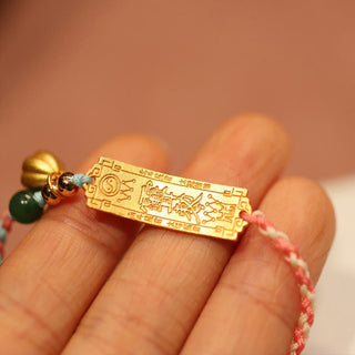 Buddha Gift 925 Sterling Silver Handmade Multicolor String Protection Luck Charm Braid Bracelet