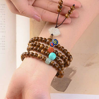 Buddha Gift Tibetan Rosewood Protection Calm Bracelet Mala