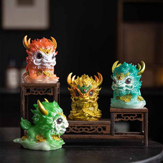 Buddha Gift Color Changing Small Kirin Resin Tea Pet Home Figurine Decoration