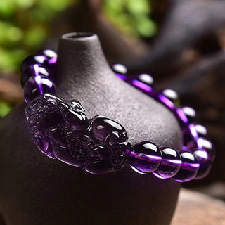 Buddha Gift Feng Shui Amethyst Fortune Wealth Bracelet
