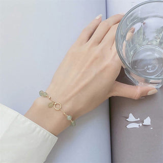 Buddha Gift Unique Natural Hetian Jade 14K Gold filled Luck Beaded Bracelet