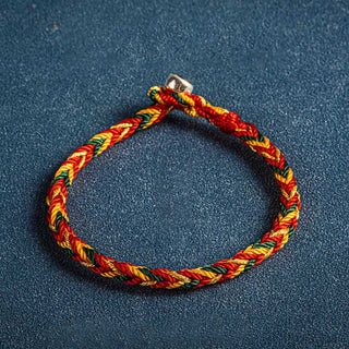 Buddha Gift "May you be safe and sound all year round" Lucky Multicolored Bracelet