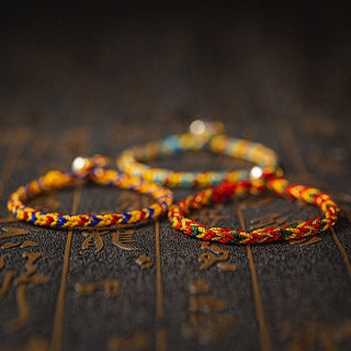 Buddha Gift "May you be good fortune and success" Lucky Multicolored Bracelet