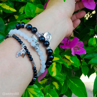 Buddha Gift 3PCS Natural Quartz Crystal Beaded Healing Energy Lotus Bracelet