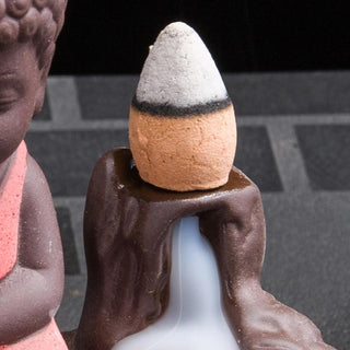 Buddha Gift  Backflow Smoke Fountain Ceramic Blessing Incense Burner Decoration