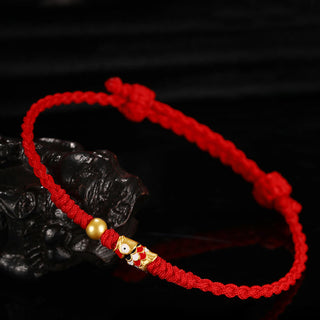 Buddha Gift 999 Gold Luck Koi Fish Handcrafted Braided String Bracelet