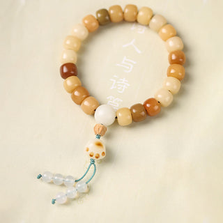 Buddha Gift Natural Bodhi Seed The Lord of the Corpse Forest Om Mani Padme Hum Wisdom Bracelet