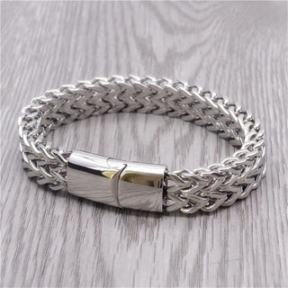 Buddha Gift Fish Scale Magnetic Buckle Titanium Steel Balance Bracelet Bangle