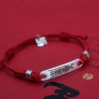 Buddha Gift 925 Sterling Silver Red String Luck Strength Braid Bracelet