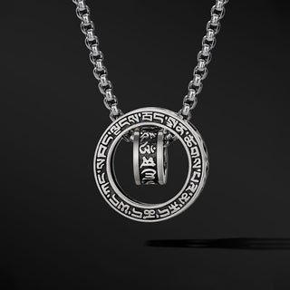 Buddha Gift Tibetan Om Mani Padme Hum Carved Peace Purity Chain Necklace Pendant