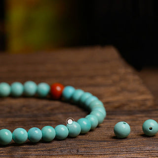 Buddha Gift Turquoise Red Agate Bead Protection Bracelet