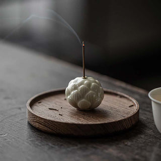 Buddha Gift Mini Lotus Flower Meditation Ceramic Stick Small Incense Burner Decoration