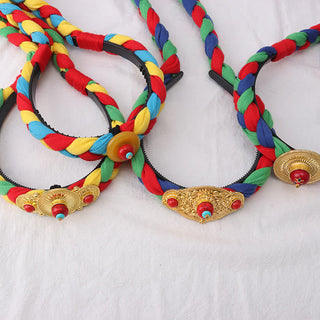 Buddha Gift Tibetan Colorful Tassel Beads Hair Decoration Hair Accessories