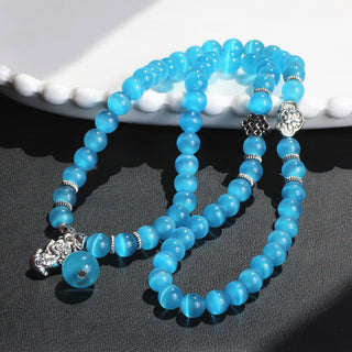 Buddha Gift Cat Eye PiXiu Support Triple Wrap Bracelet