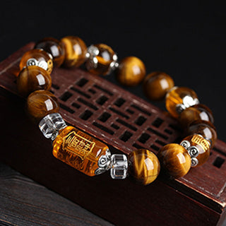 Buddha Gift Tiger Eye Bead Fortune Prosperity Bracelet