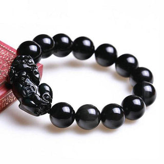 Buddha Gift FengShui PiXiu Obsidian Wealth Bracelet