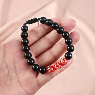 Buddha Gift Black Obsidian Luminous Glowstone Strength Bracelet