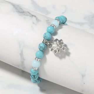 Buddha Gift Tibetan Turquoise Glowstone Luminous Bead Lotus Protection Bracelet