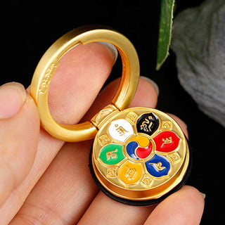 Buddha Gift Tibetan Om Mani Padme Hum Peace Phone Ring Bracket Universal Phone Holder Decorations