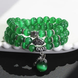Buddha Gift Cat Eye PiXiu Support Triple Wrap Bracelet