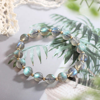 Buddha Gift 14k Gold Plated Natural Moonstone Healing Love Bracelet