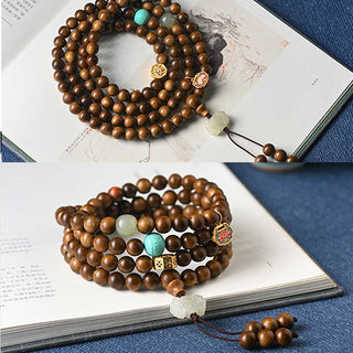 Buddha Gift Tibetan Rosewood Protection Calm Bracelet Mala