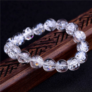 Buddha Gift Natural White Crystal Protection Healing Bracelet