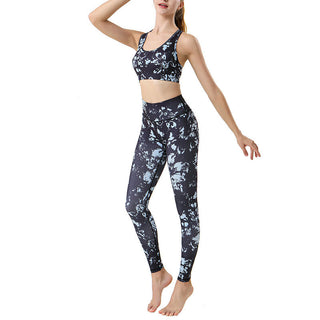 Buddha Gift Spots Maple Leaf Print Sports Exercise Fitness High Waist Leggings Women's Yoga Pants