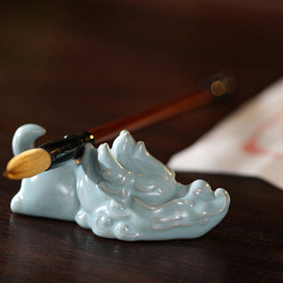 Buddha Gift Year Of The Dragon Luck Ceramic Tea Pet Home Figurine Decoration