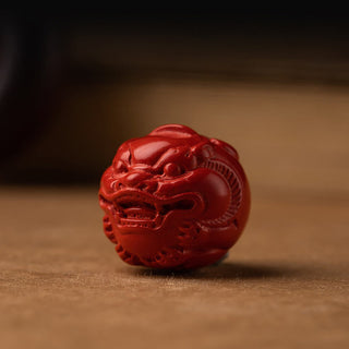 Buddha Gift Tibet Om Mani Padme Hum PiXiu Copper Coin Small Leaf Red Sandalwood Cinnabar Protection Key Chain