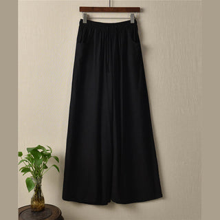 Buddha Gift Plain Wide Leg Pants Dance Women's Yoga Pants With Pockets